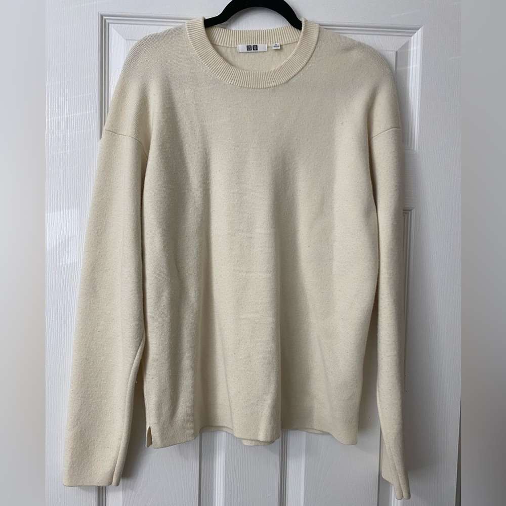 Ivory wool sweater, oversized